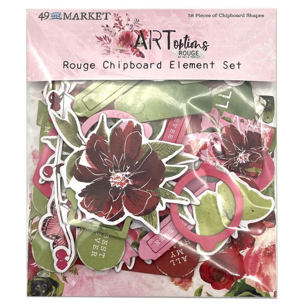 49 and Market Artoptions Rouge Chipboard Set AOR-39388
