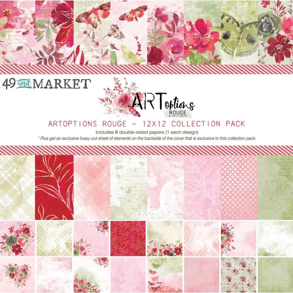 49 and Market ARTOPTIONS ROUGE 12 x 12 inch Paper Collection Pack AOR-39326