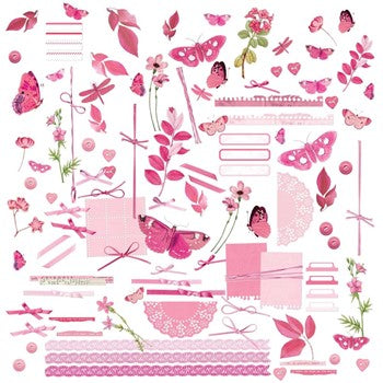 49 and Market COLOR SWATCH BLOSSOM Laser Cut Outs CSB-40131 Pink