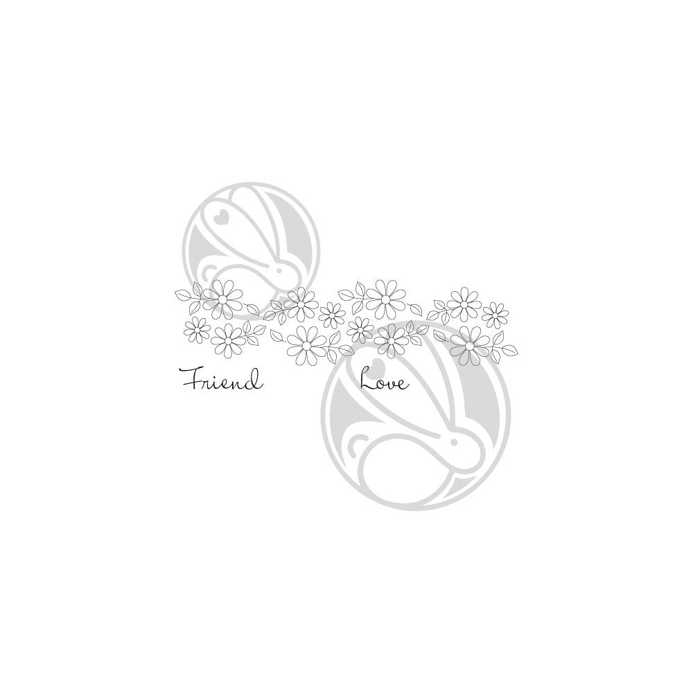 The Rabbit Hole Designs Twisted Daisy Chain Clear Stamps TRH192
