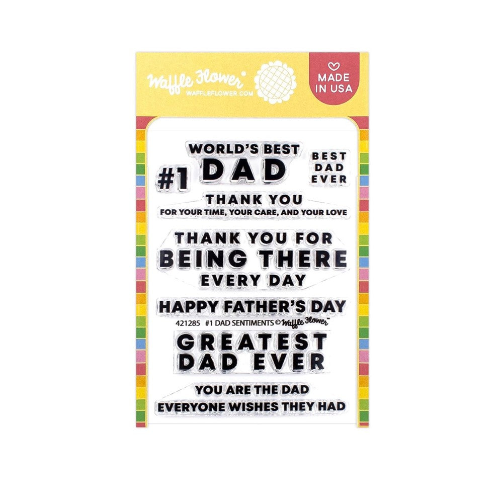 Waffle Flower #1 Dad Sentiments Clear Stamps 421285