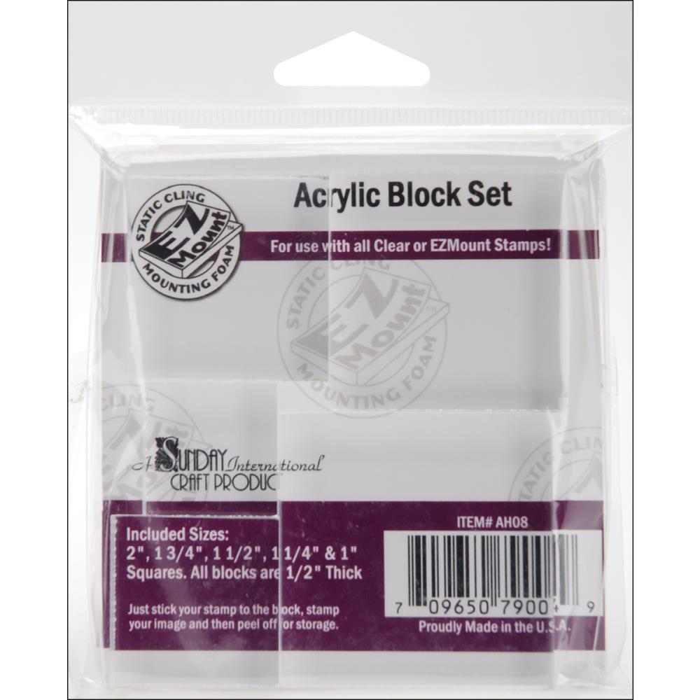Crafter's Companion ACRYLIC BLOCK SET 5 Pack AH08