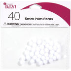 Cousin White Pom Poms 5mm 40000791