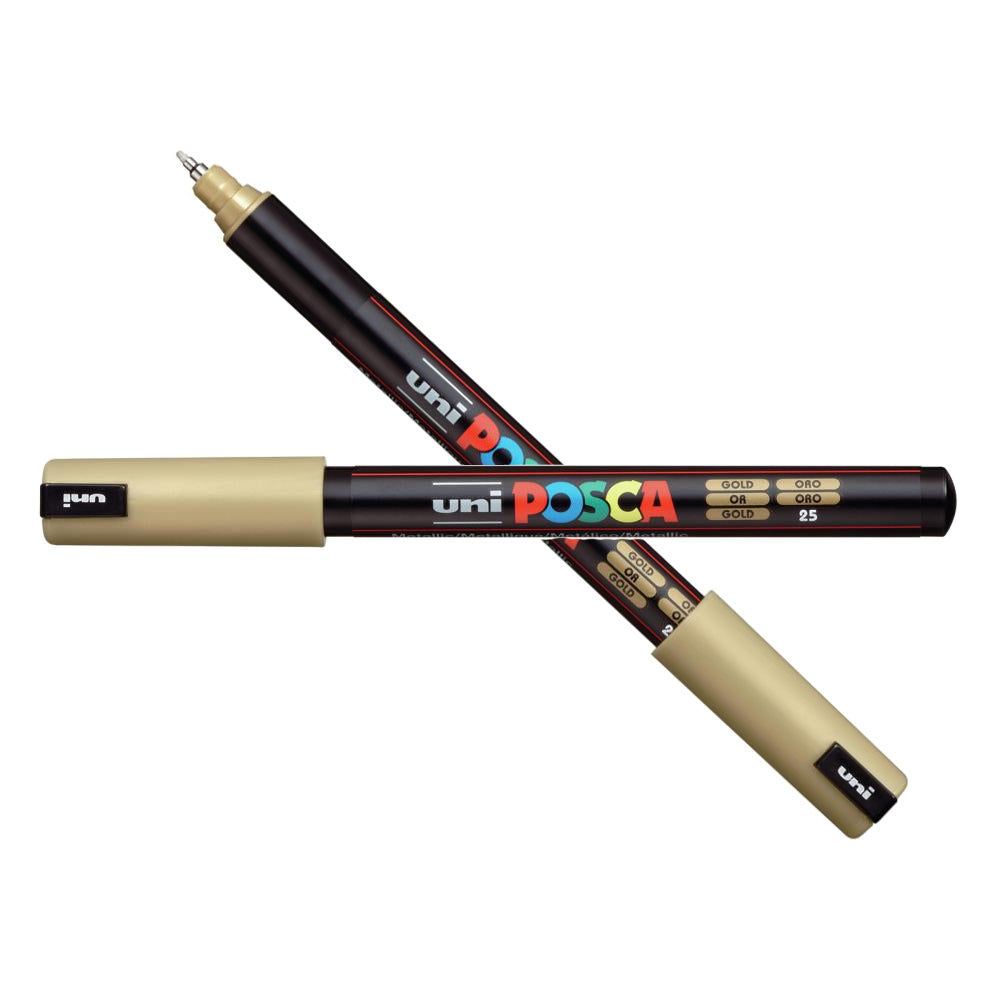 Uni POSCA Gold Extra Fine Metal Tip Paint Marker pc-1mrg