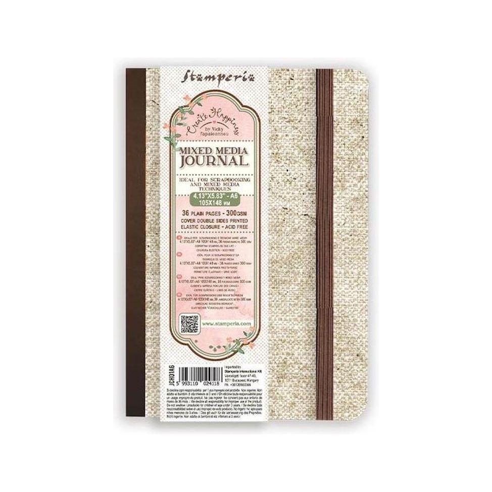 Stamperia CREATE HAPPINESS Mixed Media Journal A6 jch01a6