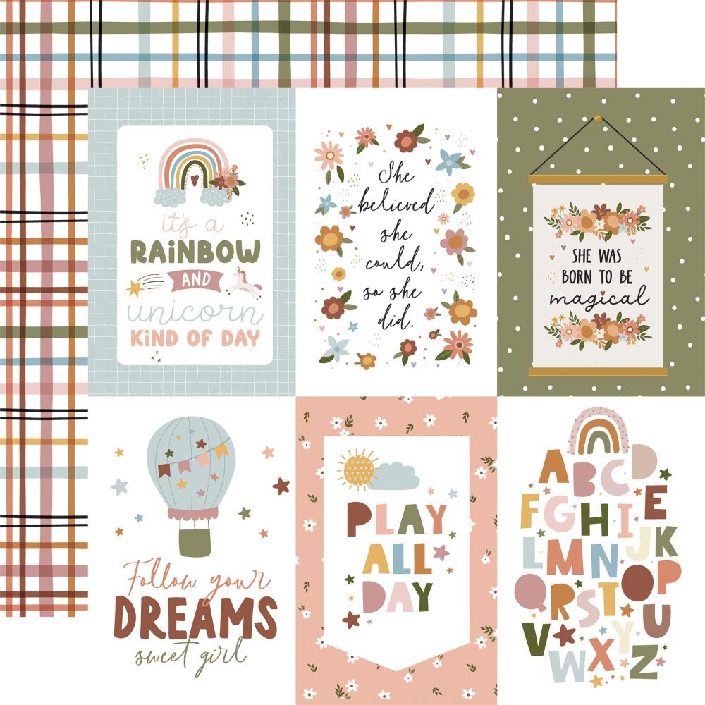 Echo Park DREAM BIG LITTLE GIRL 12 x 12 Collection Kit dbg305016 4"X6" Journaling Cards