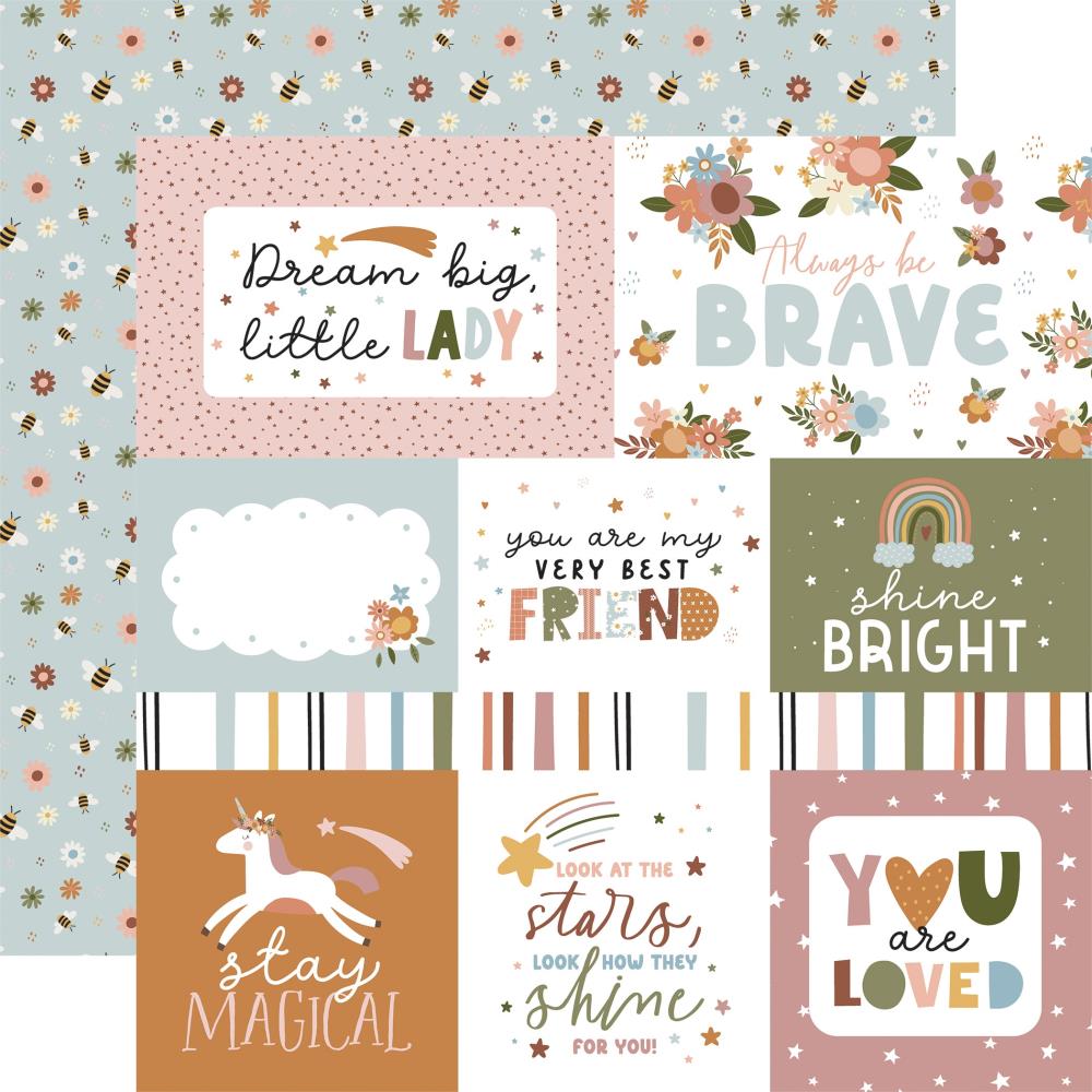 Echo Park DREAM BIG LITTLE GIRL 12 x 12 Collection Kit dbg305016 Journaling Cards