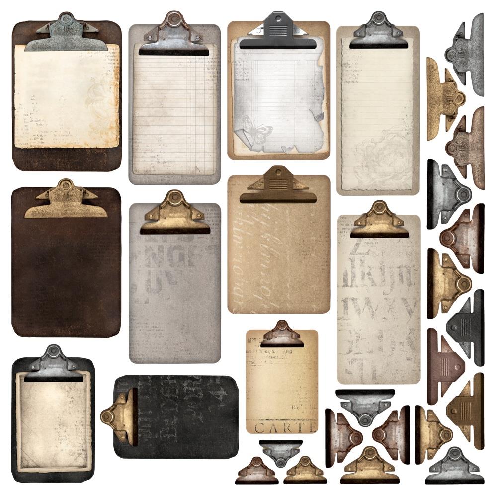 Simple Stories Vintage Essentials Chipboard Clipboards 20415 Detailed Product Image