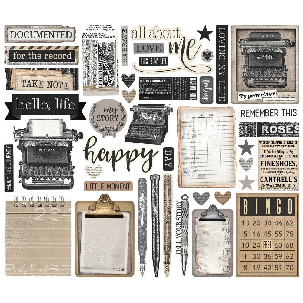 Simple Stories Vintage Essentials Take Note Bits And Pieces 20416 Detailed Product Image