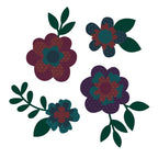 Simple Stories Darks Color Vibe Flowers Bits And Pieces 13467 Highly detailed close-up view highlighting the intricate features of the cardstock pieces