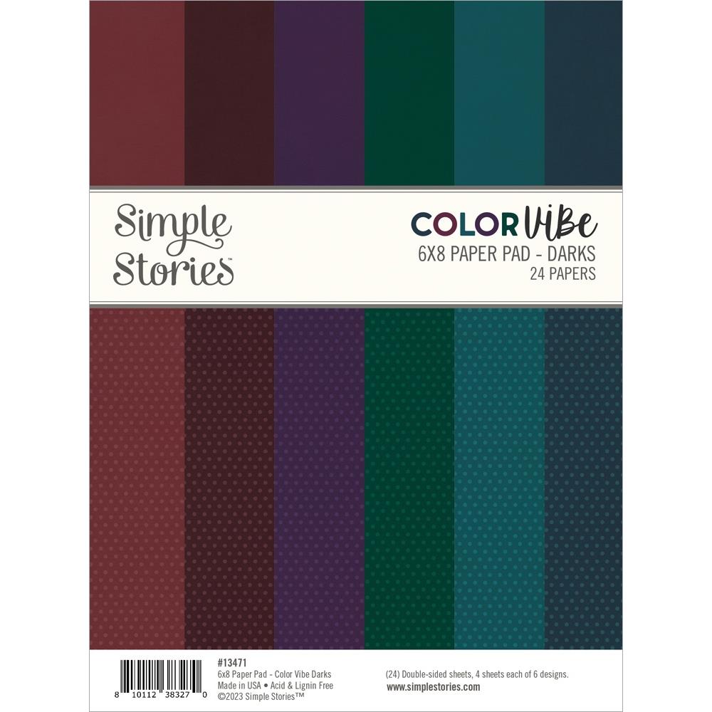 Simple Stories Darks Color Vibe 6 x 8 Paper Pad 13471