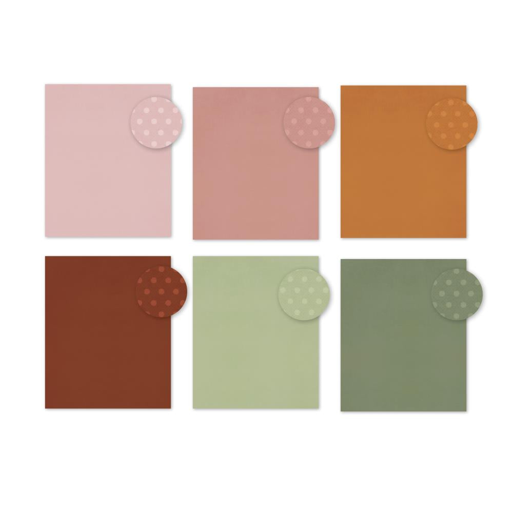 Simple Stories Boho Color Vibe 6 x 8 Paper Pad 13485 Detailed close-up views of the paper pad designs with earthy colors and subtle pinks, showcasing intricate details