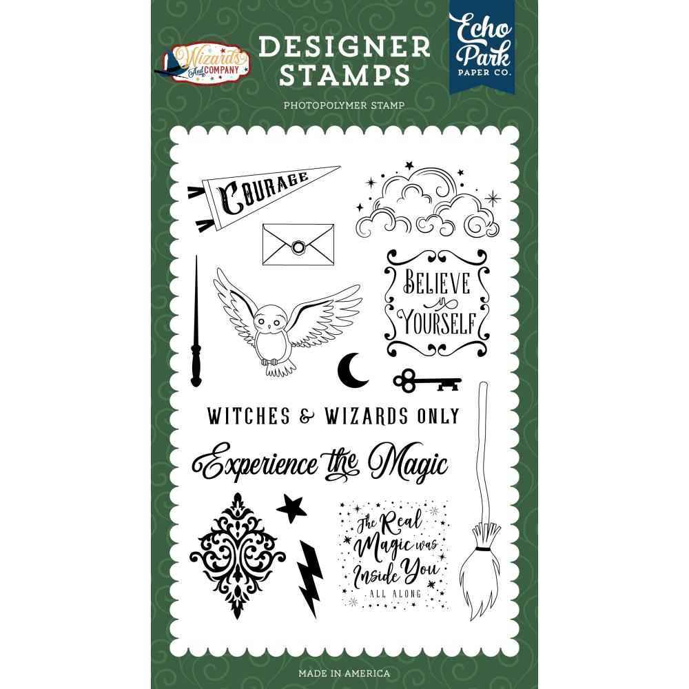 Echo Park Witches And Wizards Only Clear Stamp Set wac322045