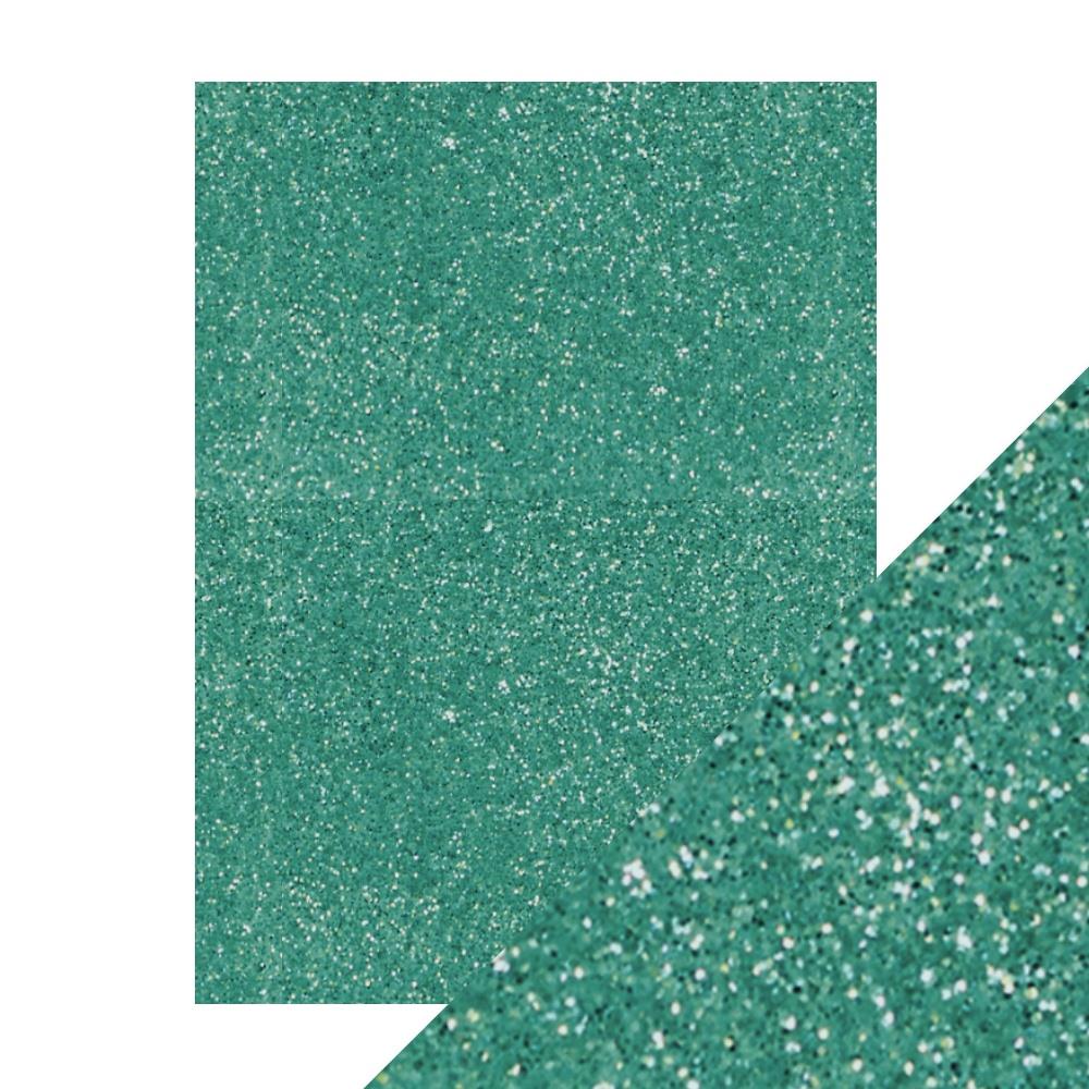 Tonic Turquoise Lake 8.5 x 11 Glitter Cardstock 9974e close up