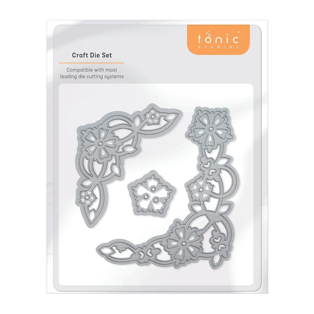 Tonic Cutesy Floral Corners Die Set 4429e