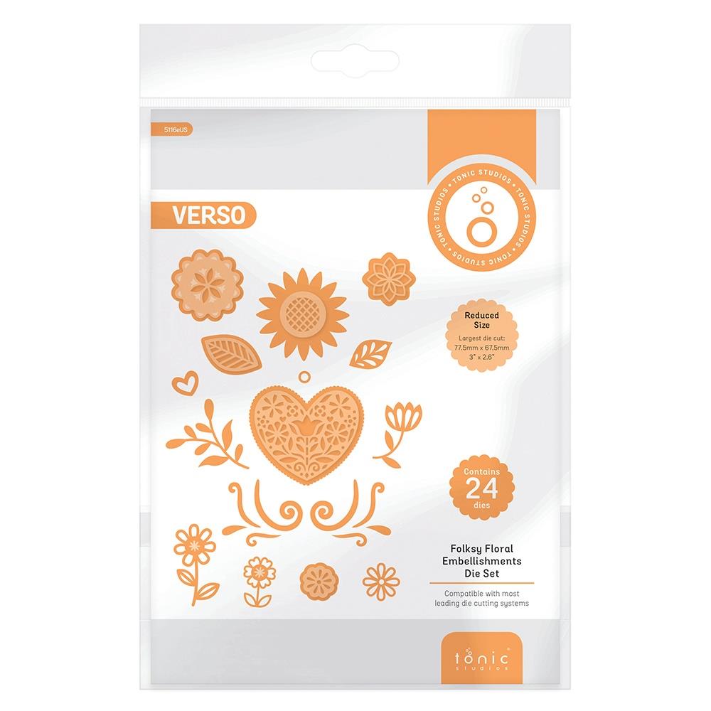 Tonic Folksy Floral Embellishment Die Set 5116e