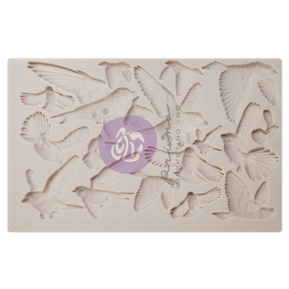 Prima Marketing Flocking Birds Finnabair Mould 969516 Close Up