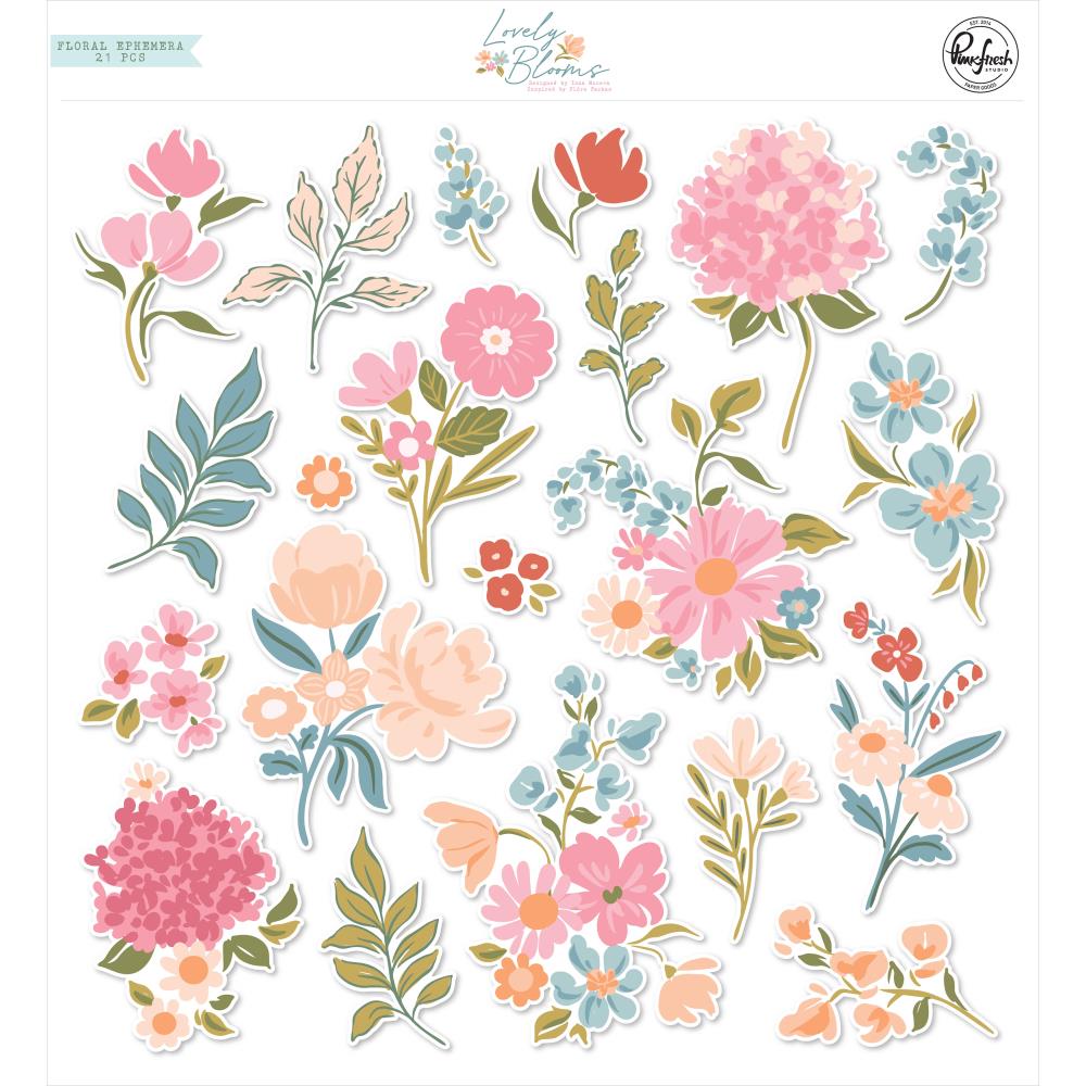 PinkFresh Studio Lovely Blooms Floral Ephemera 205023