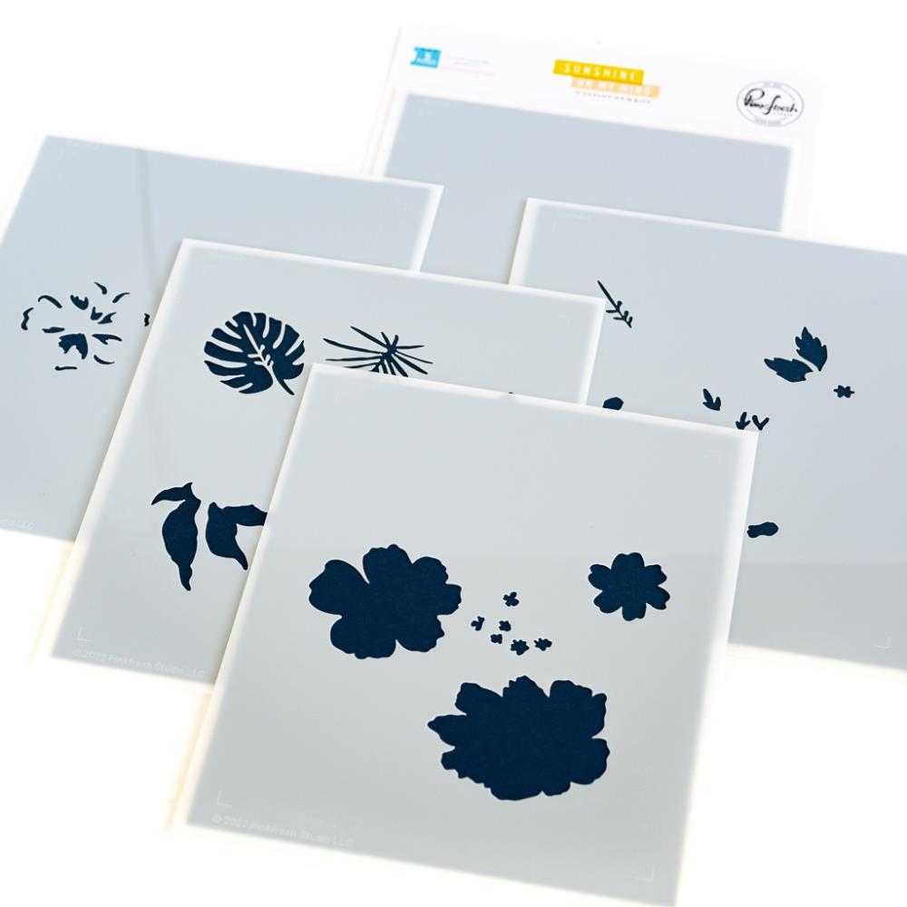 PinkFresh Studio Sunshine On My Mind Stencil Set 157523