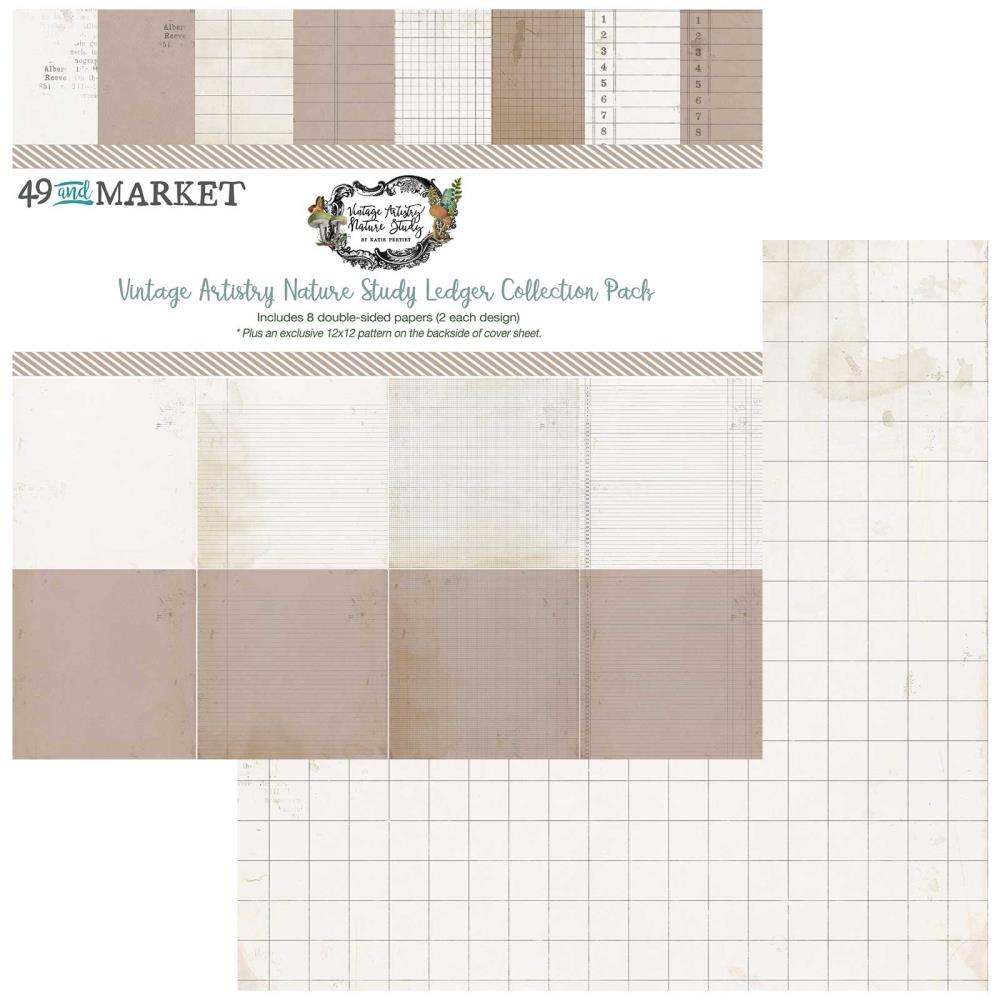 49 and Market Nature Study Ledger 12 x 12 Paper Pack NS-41671 Brown