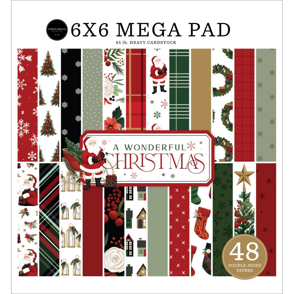 Carta Bella A Wonderful Christmas 6 x 6 Mega Paper Pad cbawc328031