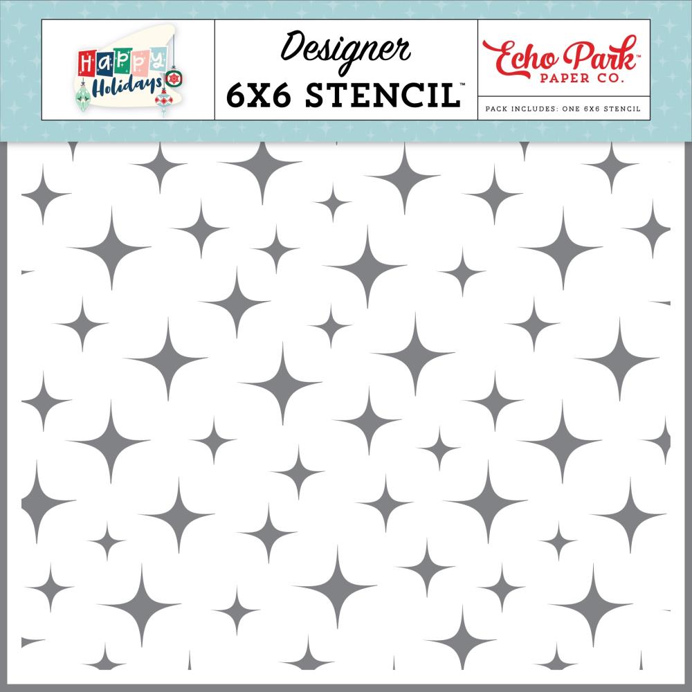 Echo Park Holiday Cheer Sparkle 6 x 6 Stencil hph327033