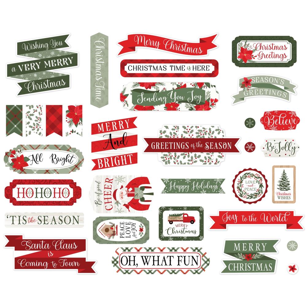 Echo Park Christmas Time Ephemera Titles And Phrases ct330032 Detailed Product View