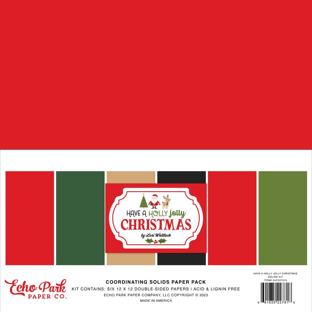 Echo Park Have A Holly Jolly Christmas 12 x 12 Solids Kit hjc331015