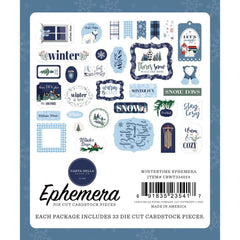 Carta Bella Wintertime Ephemera cbwt334024 back of pack