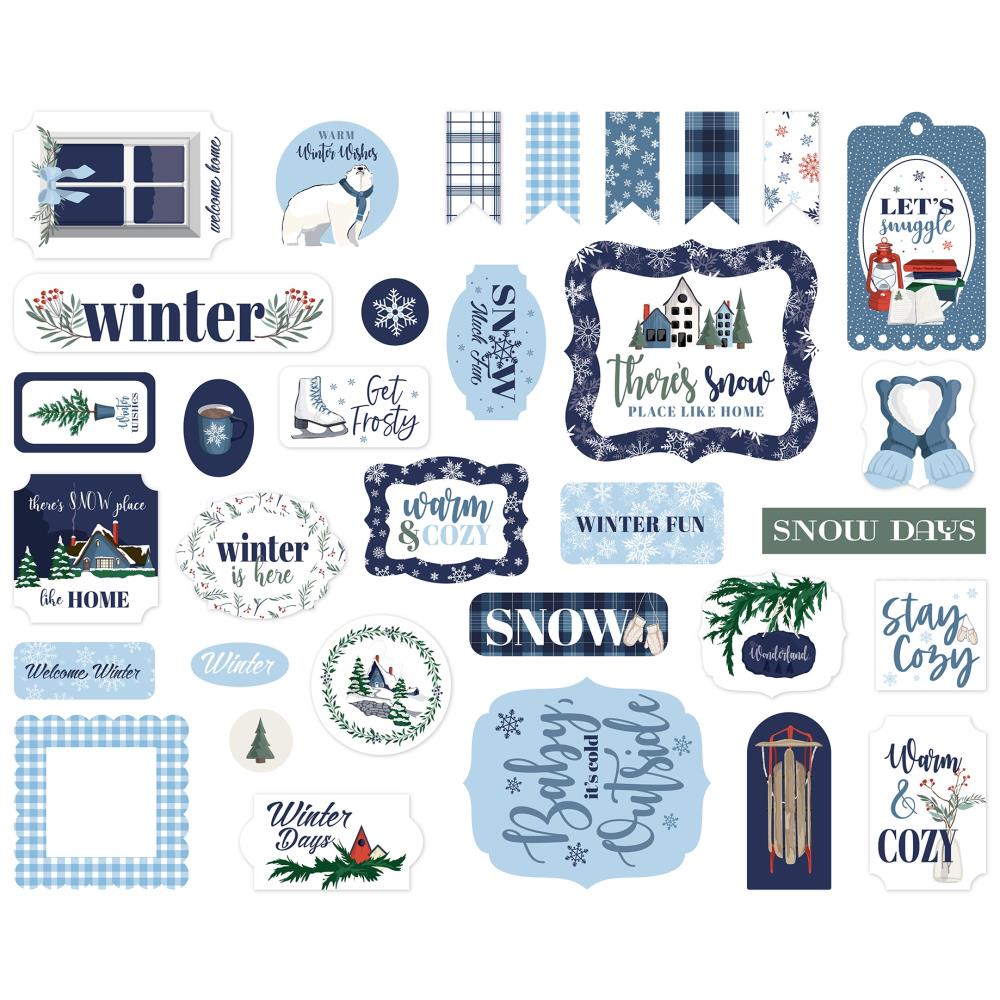 Carta Bella Wintertime Ephemera cbwt334024 individual pieces