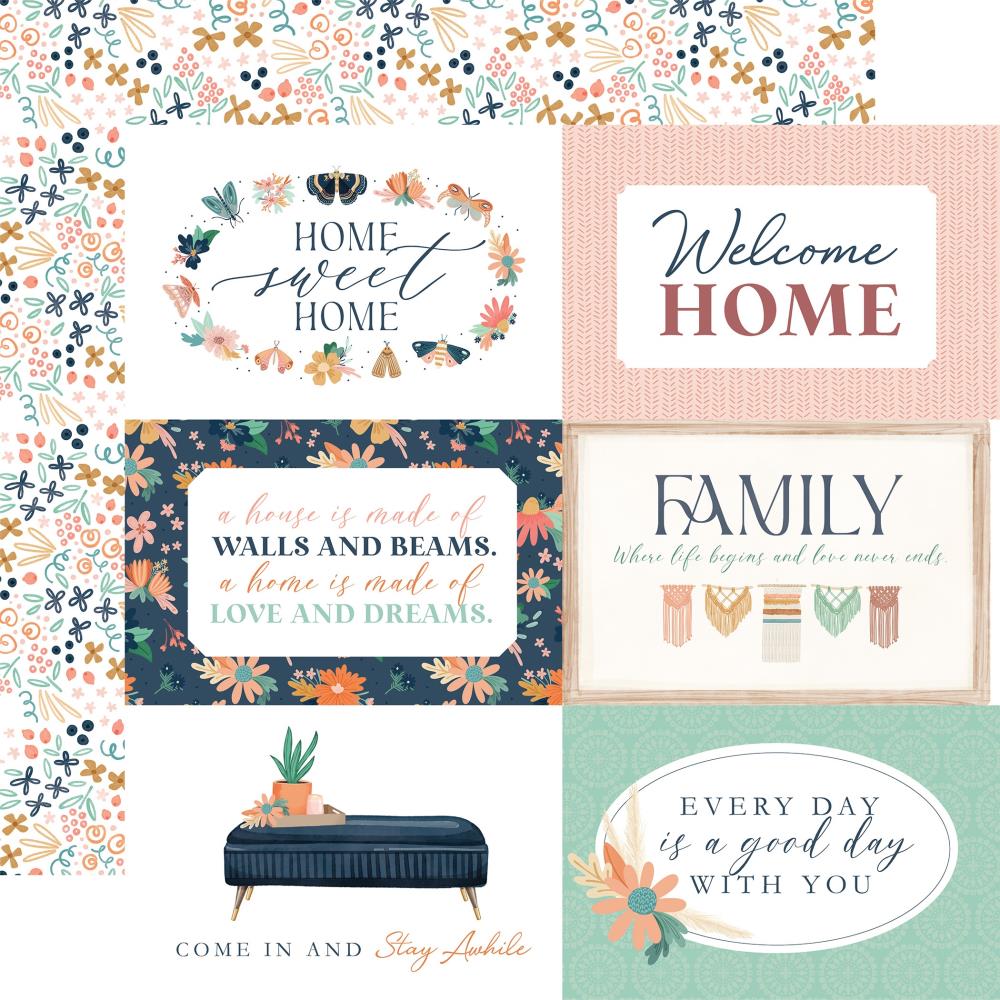 Carta Bella At Home 12 x 12 Collection Kit cbah339016 florals and home sweet home