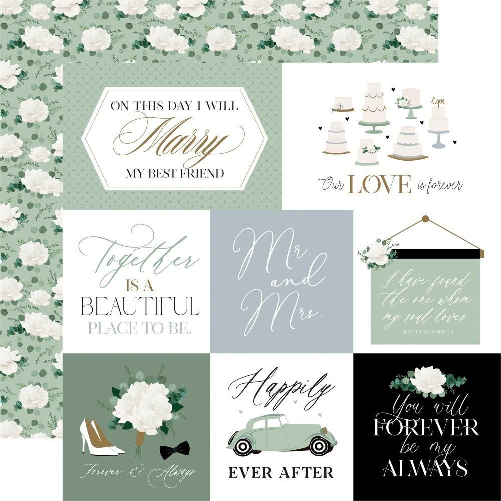 Echo Park Wedding Bells 12 x 12 Collection Kit wbl335016 Journaling Cards