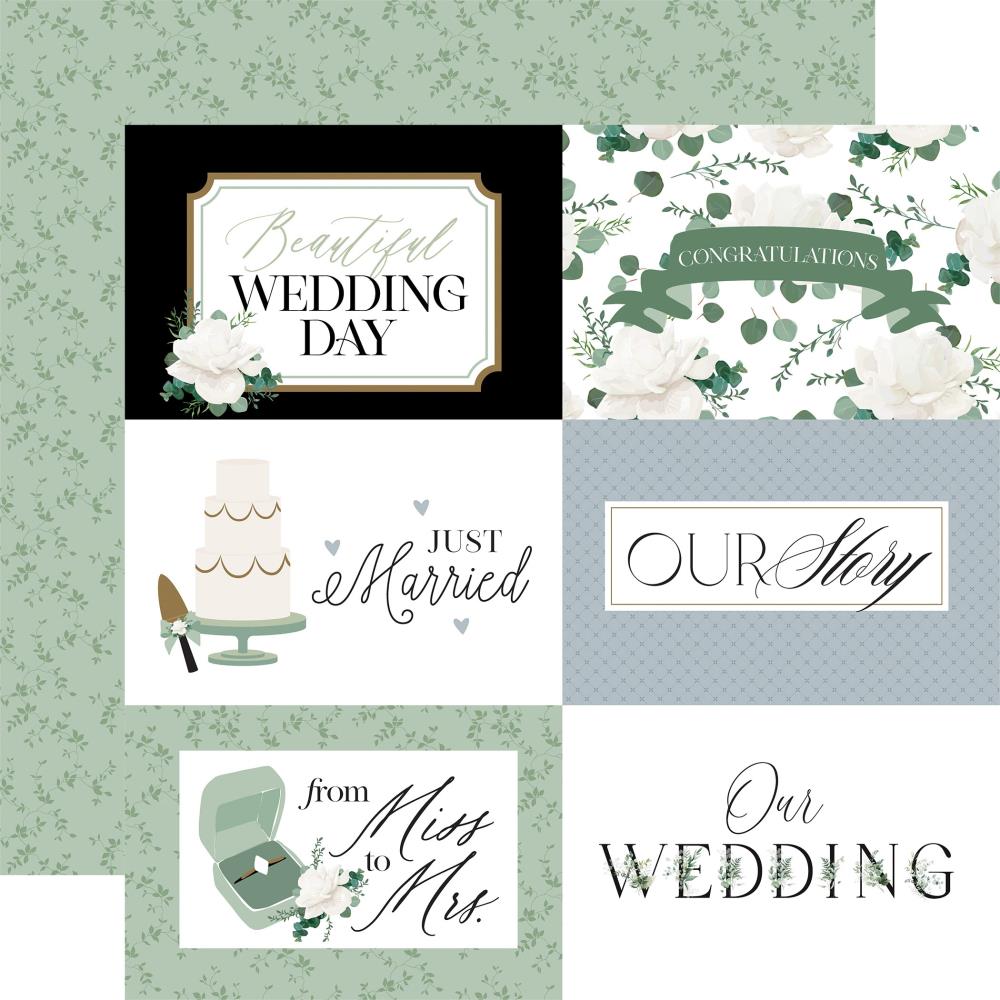 Echo Park Wedding Bells 12 x 12 Collection Kit wbl335016 Journaling Cards