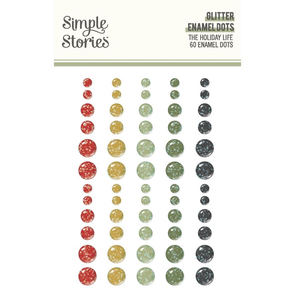 Simple Stories The Holiday Life Glitter Enamel Dots 20528