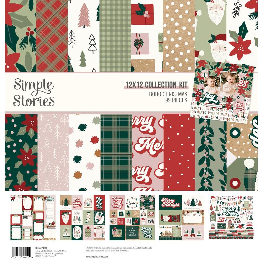 Simple Stories Boho Christmas 12 x 12 Cardstock Stickers