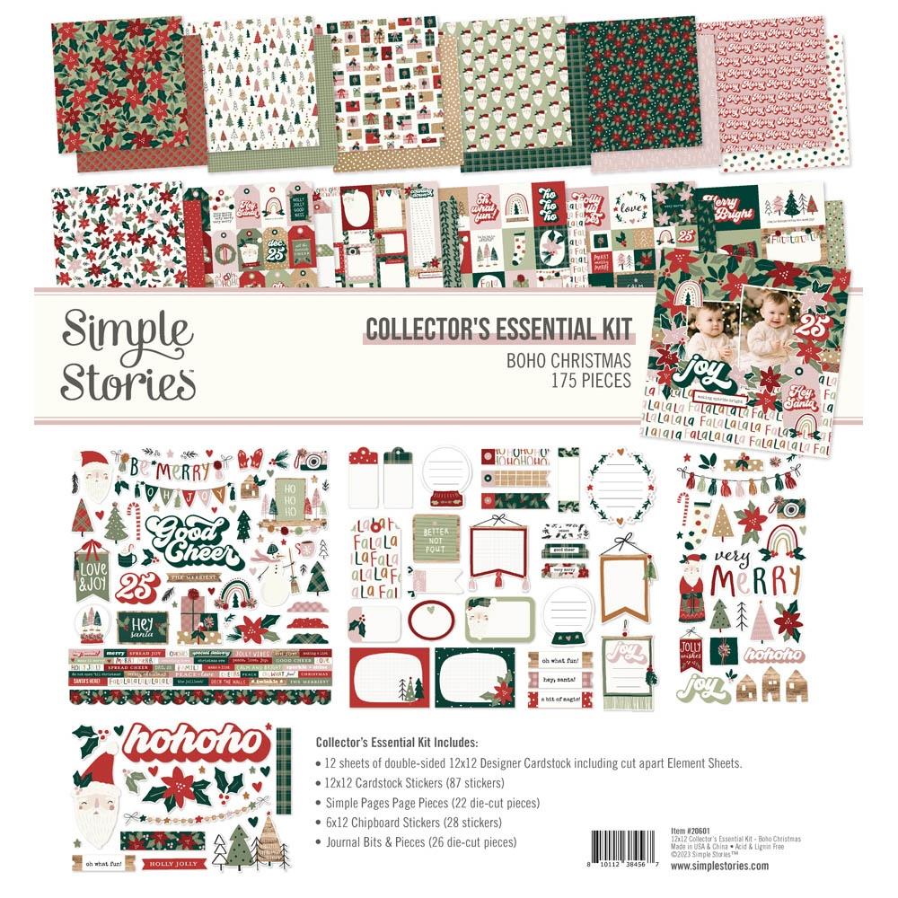 Simple Stories Boho Christmas 12 x 12 Collector's Essential Kit 20601