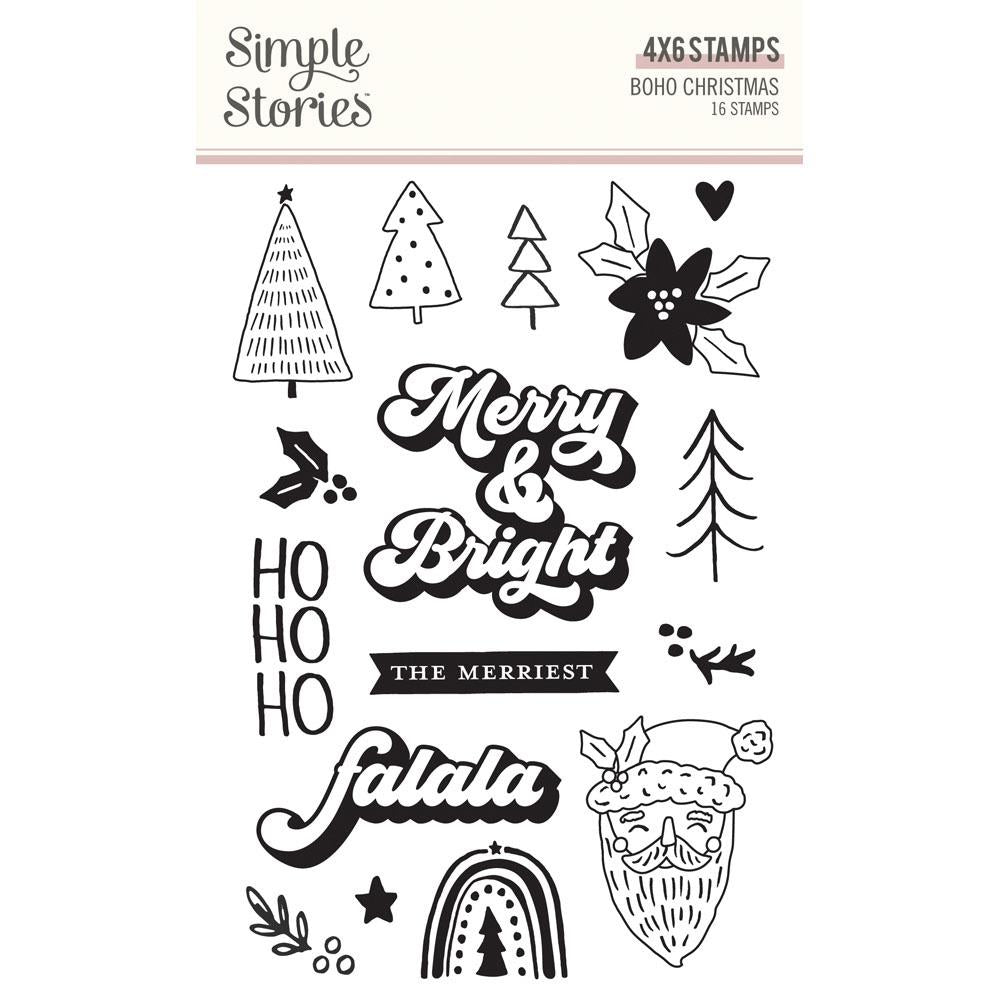 Simple Stories Boho Christmas Clear Stamps 20616