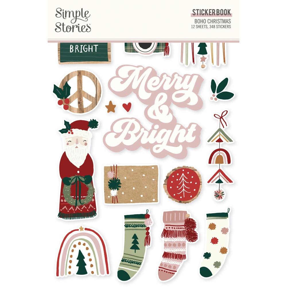 Simple Stories Boho Christmas Sticker Book 20621