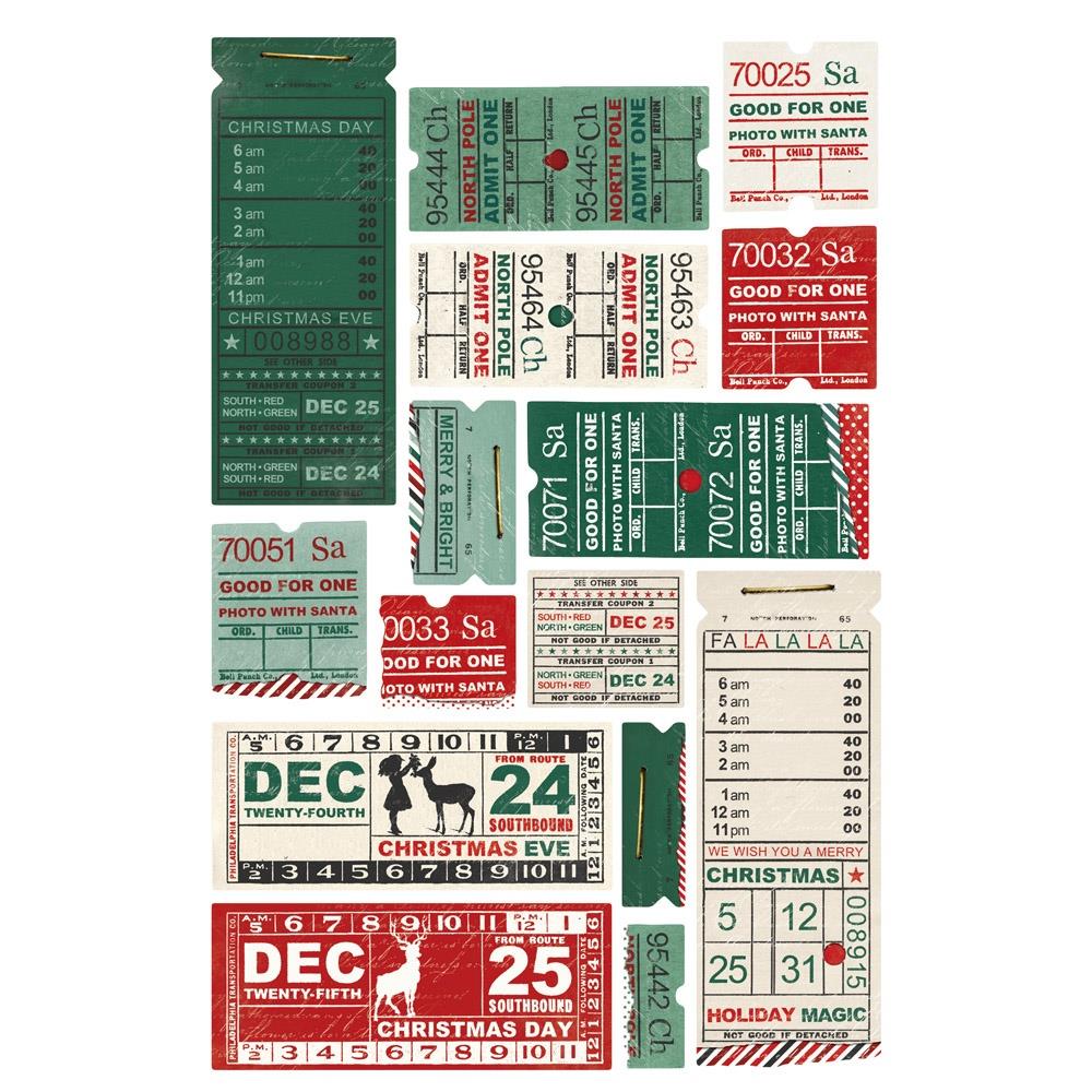 Simple Stories 'Tis The Season Sticker Book 20725 Holiday Tickets and Receipts