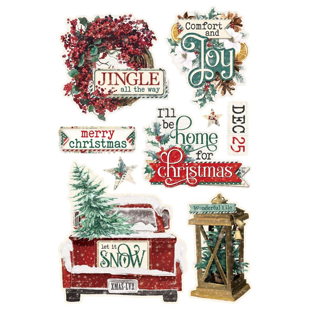 Simple Stories 'Tis The Season Sticker Book 20725 Holiday Christmas Truck and Wreath