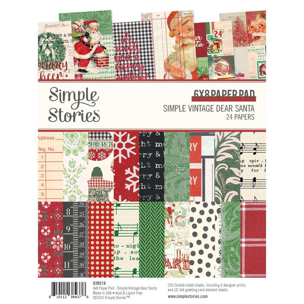 Simple Stories Vintage Dear Santa 6x8 Paper Pack
