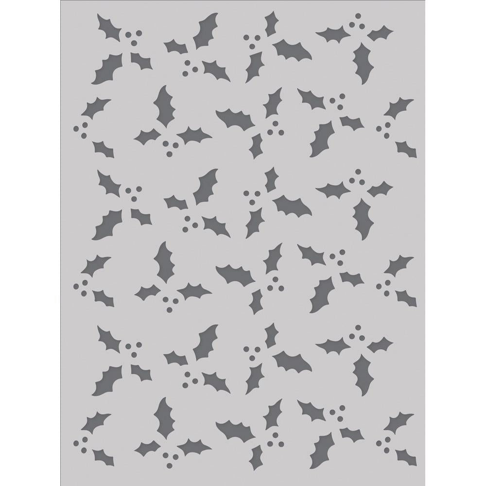 Simple Stories Vintage Dear Santa Holly 6 x 8 Stencil 20834 Detailed Product View
