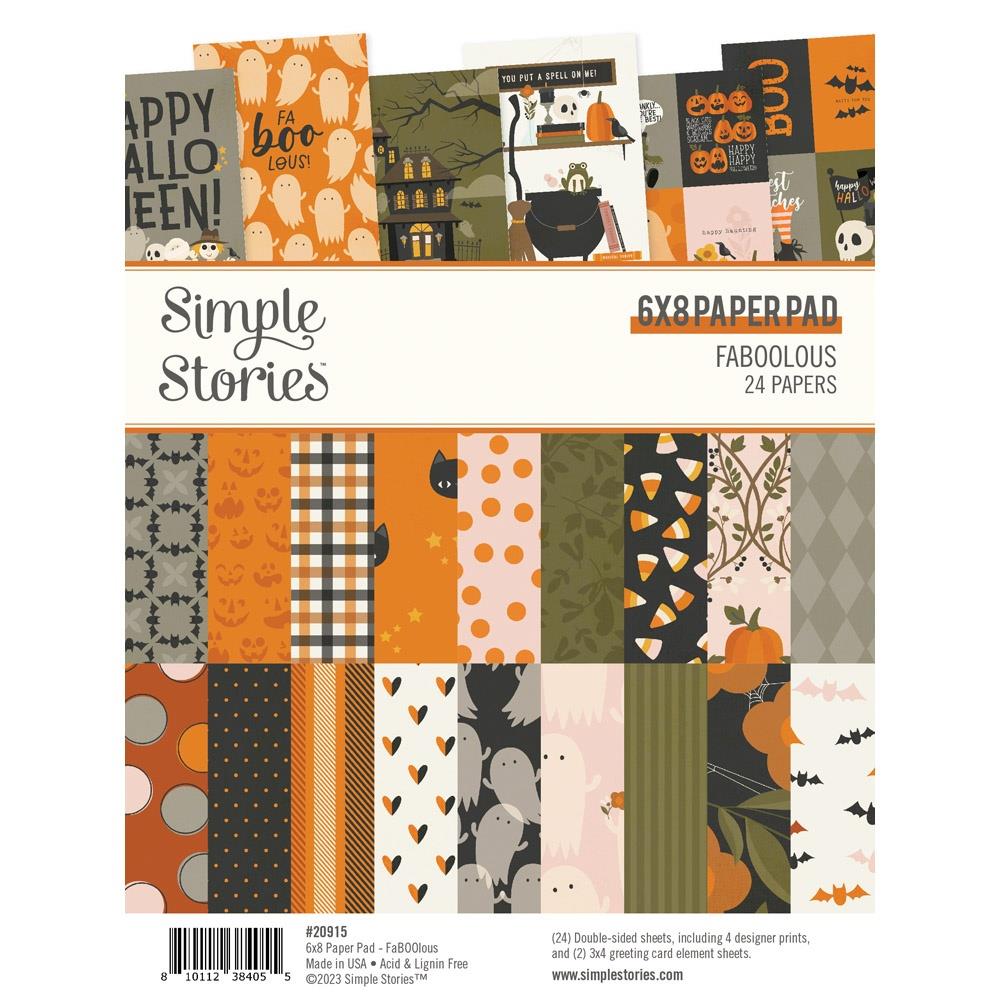 Simple Stories FaBOOlous 6 x 8 Paper Pad 20915