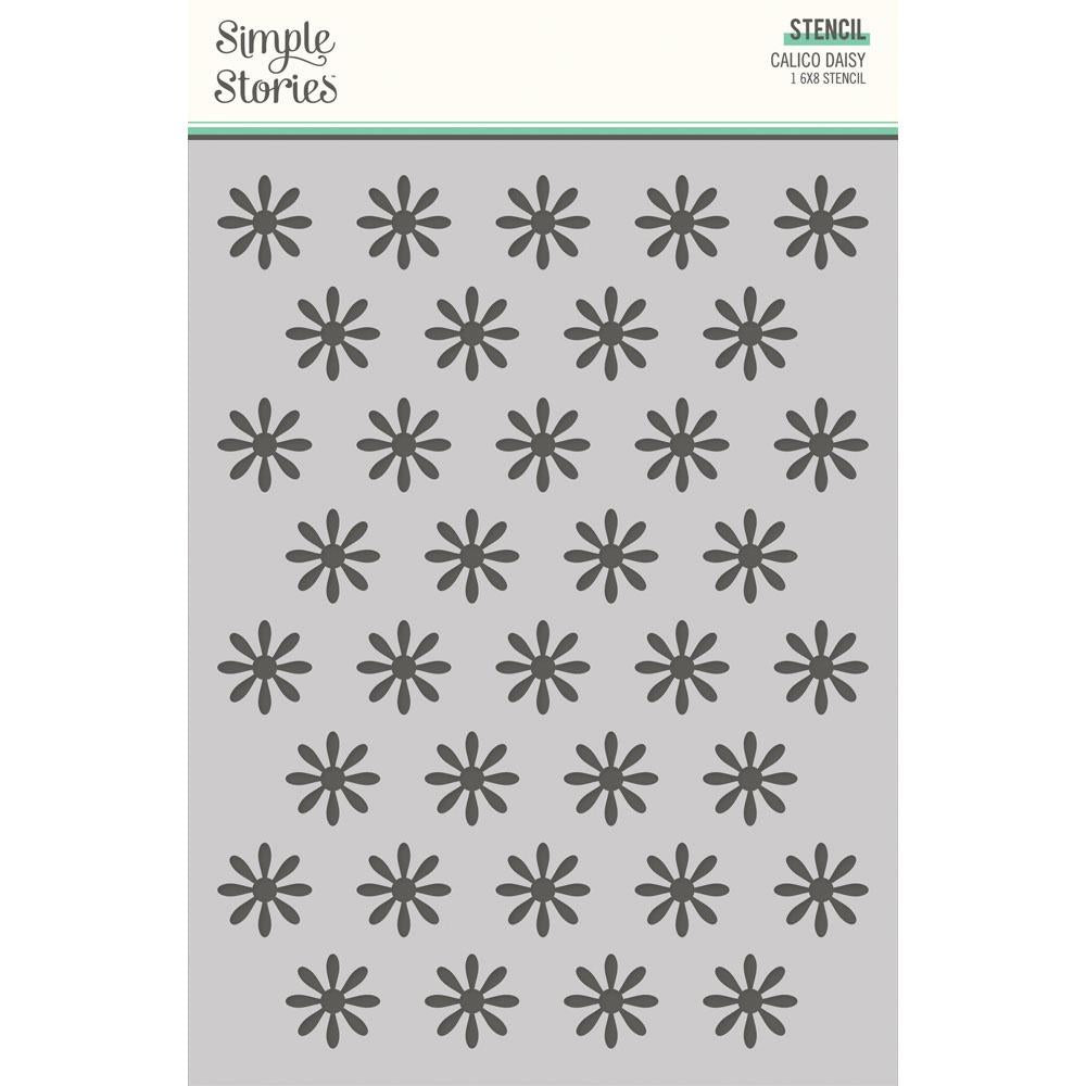 Simple Stories What's Cookin' Calico Daisy Stencil 21129