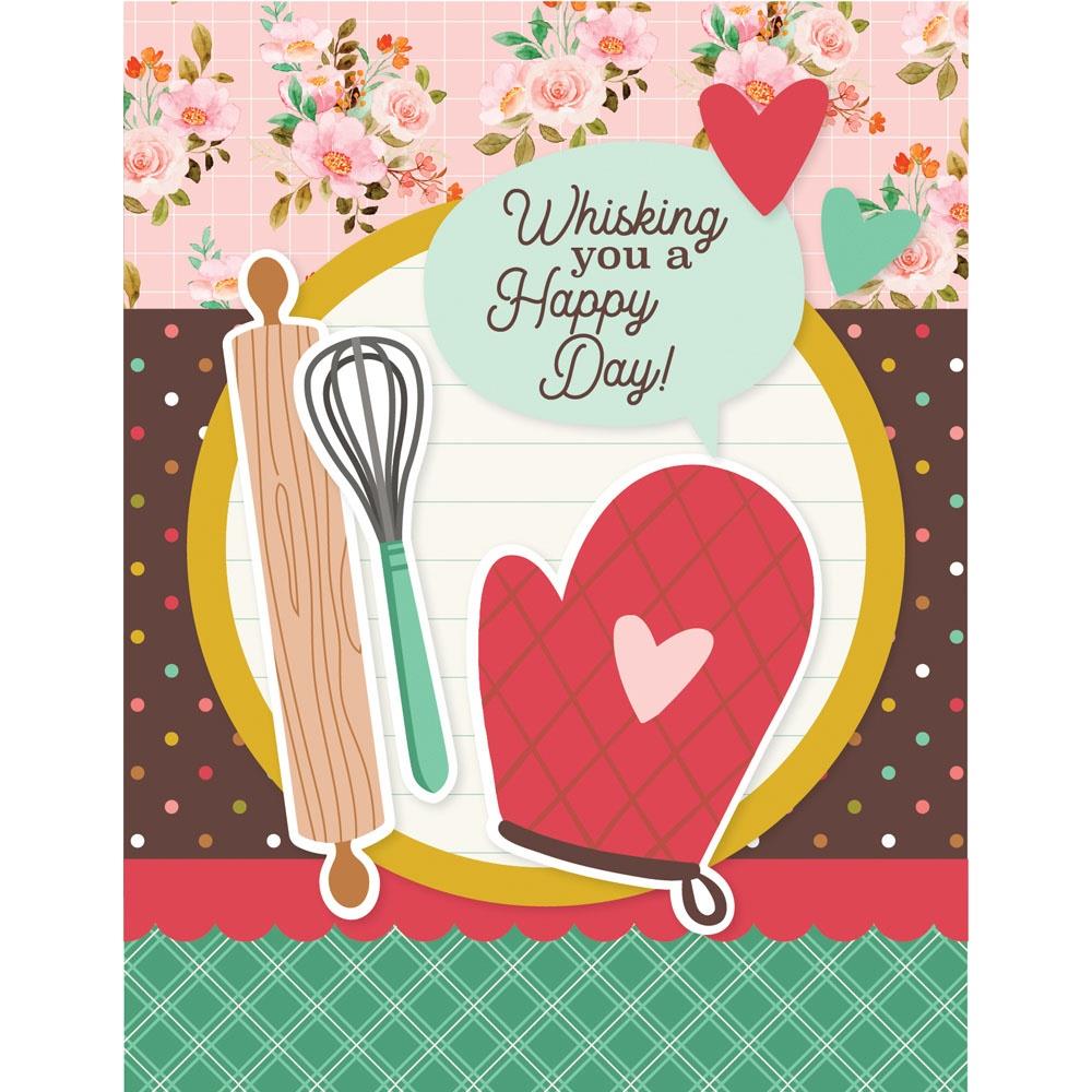 Simple Stories What's Cookin' Card Kit 21131 Rolling Pin Sample Card