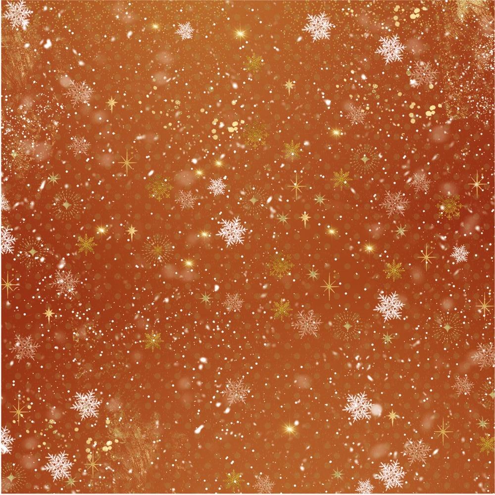 Crafter's Companion Twelve Days Of Christmas 6 x 6 Paper Pad tdc-pad6 Bronze Distressed Holiday Snowflakes Design