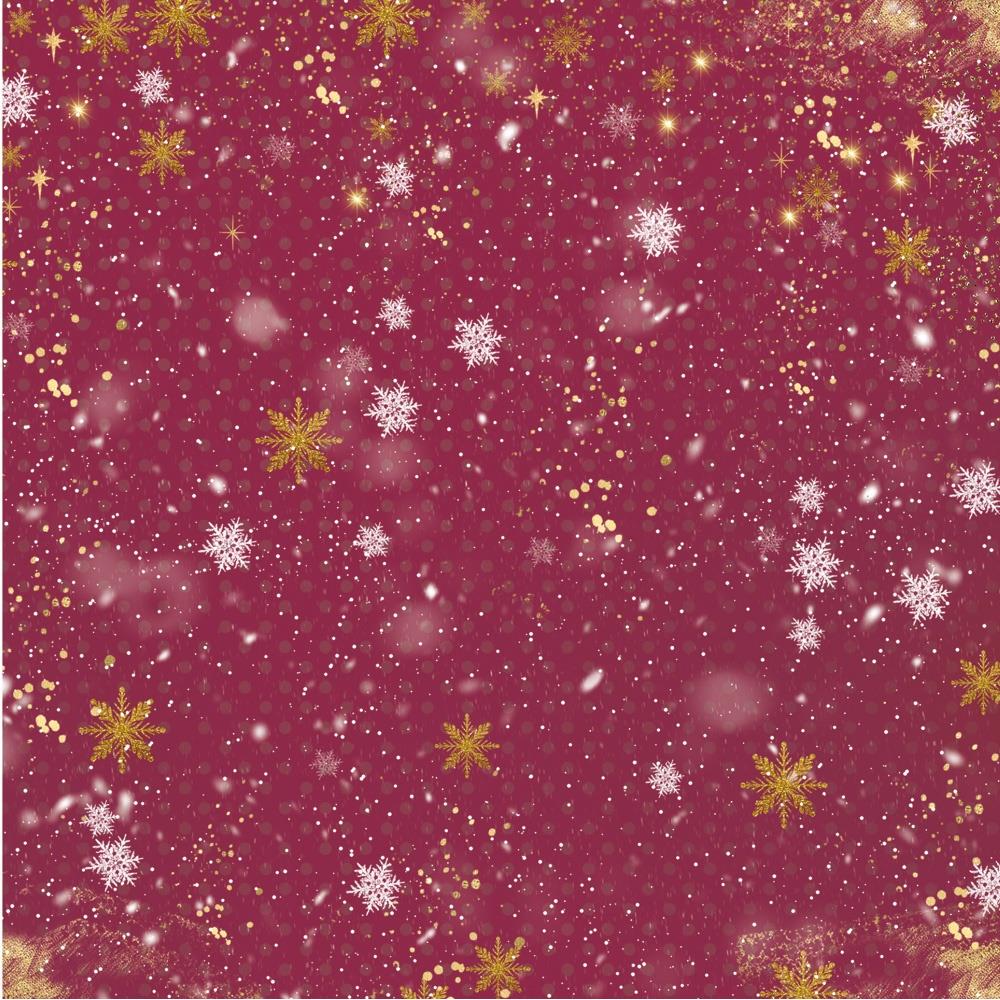 Crafter's Companion Twelve Days Of Christmas 6 x 6 Paper Pad tdc-pad6 Polka Dot Magenta Distressed Holiday Snowflakes