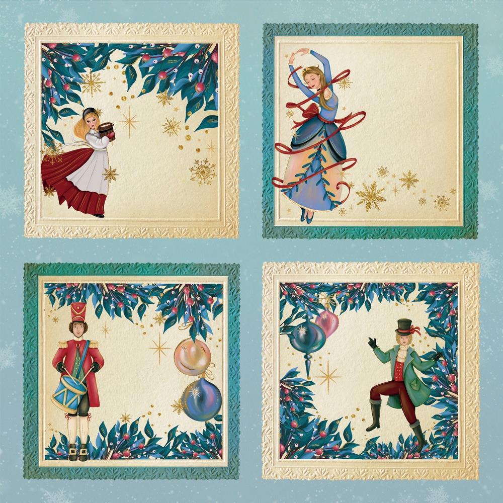 Crafter's Companion Twelve Days Of Christmas 8 x 8 Topper Pad tdc-qtop8 Maid, Lady, Drummer and Lord Leaping