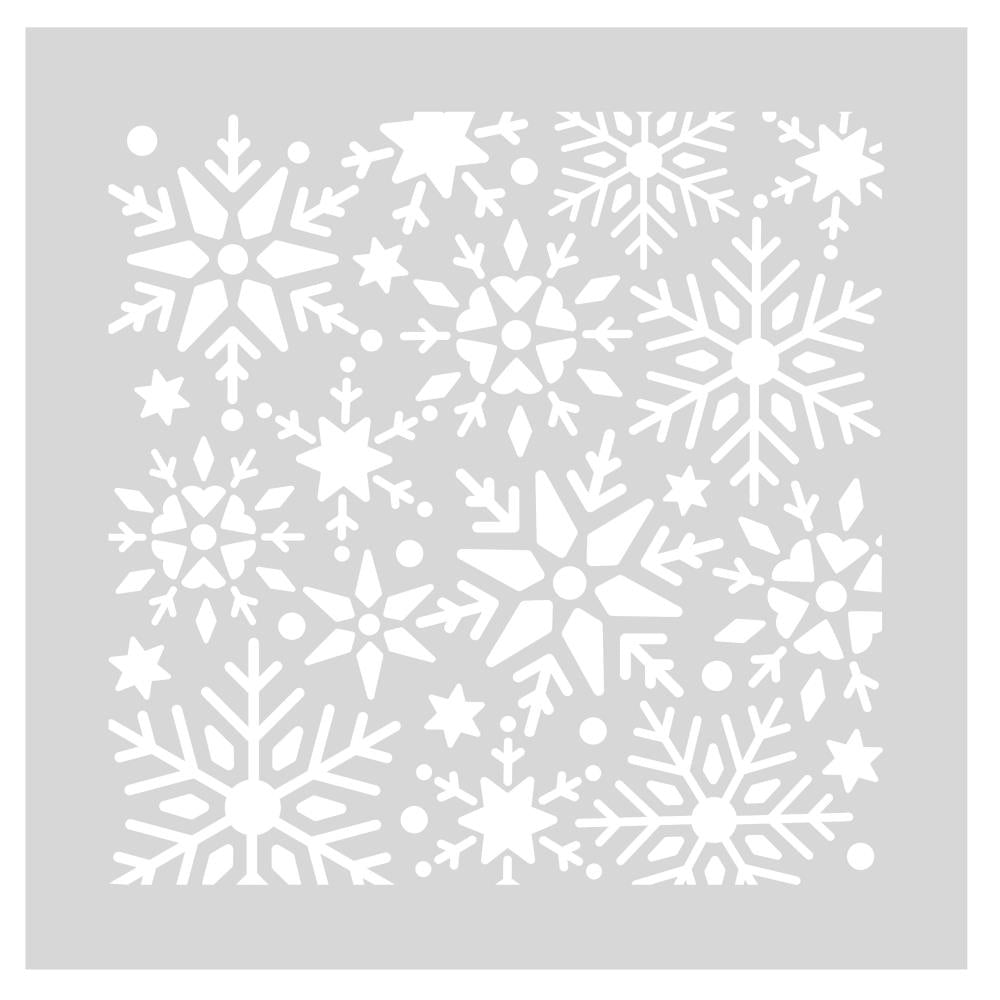 snowflake trio stencil