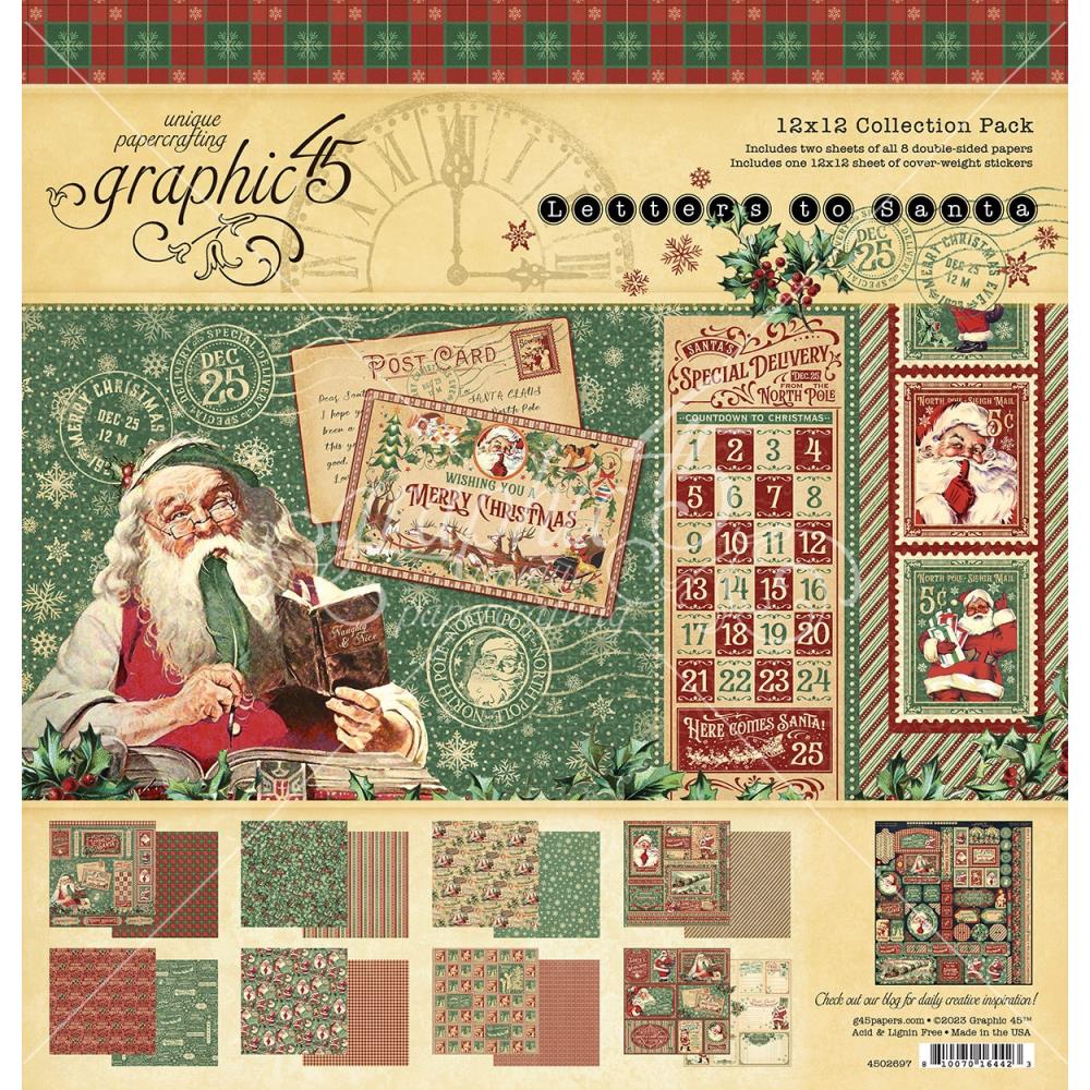 Graphic 45 Letters to Santa 12 x 12 Paper Pad g4502697
